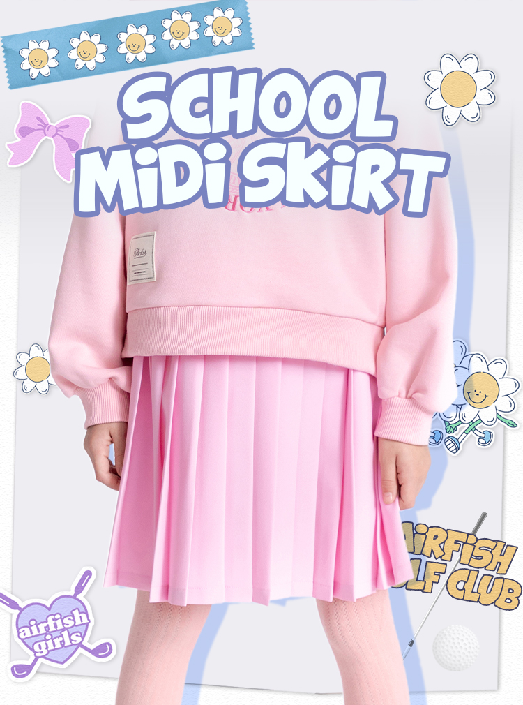 [SALE] School Midi Skirt_Pink